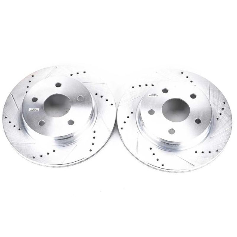 Power Stop 07-09 Chrysler Aspen Front Evolution Drilled & Slotted Rotors - Pair, high performance brakes, veteran owned shop