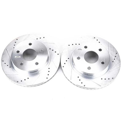 Power Stop 07-09 Chrysler Aspen Front Evolution Drilled & Slotted Rotors - Pair, high performance brakes, veteran owned shop