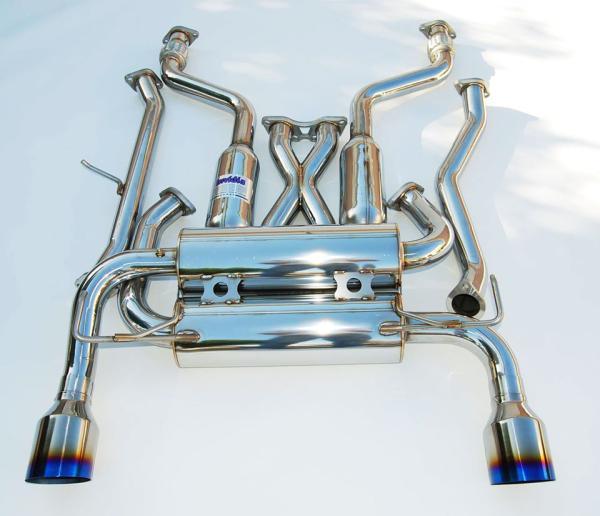 Invidia 02-08 Nissan 350z Gemini Single Layer Titanium Tip Cat-back Exhaust - high performance car parts by DTX Performance