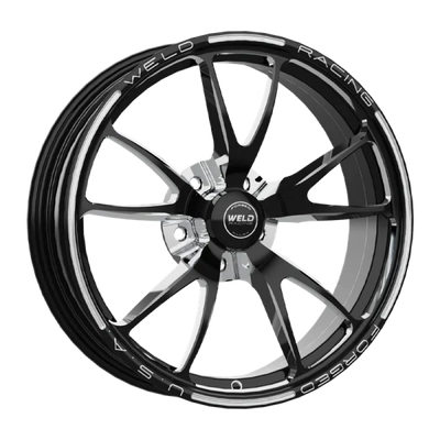 Weld Full Throttle 1-Piece 15x3.5 / Strange Spindle / 1.75in BS Gloss Black Milled Wheel - Non-BL