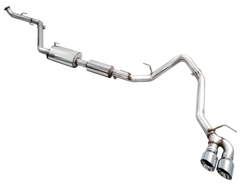 AWE Exhaust for 4th Gen Toyota Tacoma Dual Chrome Silver Tips - DTX Performance