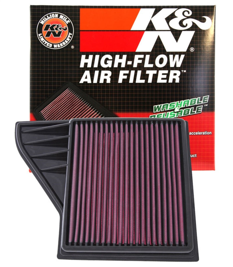 K&N 10 Ford Mustang GT 4.6L-V8 Drop In Air Filter - High performance car parts by DTX Performance