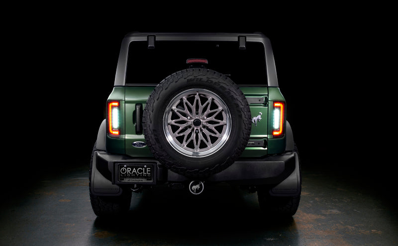 Oracle Lighting 21-22 Ford Bronco Flush Style LED Taillights featuring low-profile design for performance car parts and upgrades.