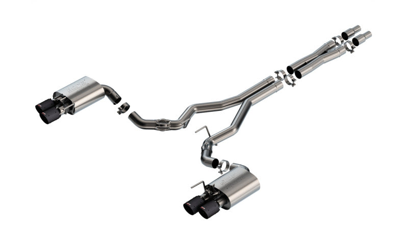 Borla 2024 Ford Mustang GT 5.0L V8 w/ Active Exhaust ATAK Cat-Back Exhaust System - Carbon Fiber - DTX Performance