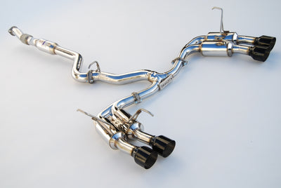 Invidia 2015+ Subaru WRX / STI Gemini/R400 Single Layer Quad Black Tip Cat-Back Exhaust for performance car upgrades at DTX Performance.