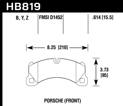 Hawk 11-13 Porsche Cayenne HPS 5.0 Front Brake Pads - high performance auto parts, brake upgrades, performance car parts