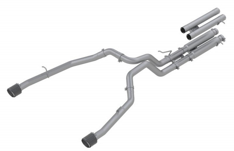 MBRP 2021 Ram TRX 6.2 S/C 3in Catback Dual Rear Carbon Fiber Tips(Race)- T304 performance exhaust system