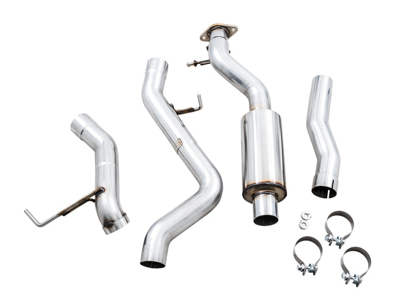 AWE Tuning 2021+ Ford Bronco 0FG Exhaust (No Tips) w/ Bash Guard - DTX Performance