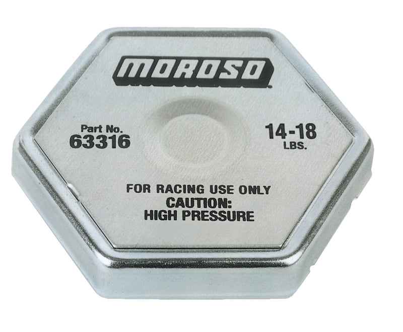 Moroso Racing Radiator Cap - 14-18lbs - DTX Performance