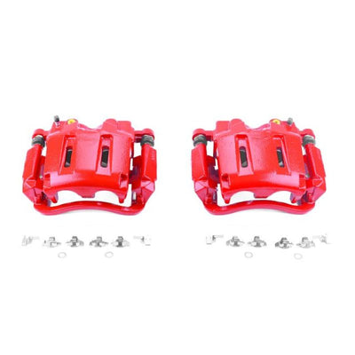 Power Stop 05-12 Ford F-250 Super Duty Front Red Calipers w/Brackets - Pair, high performance brakes