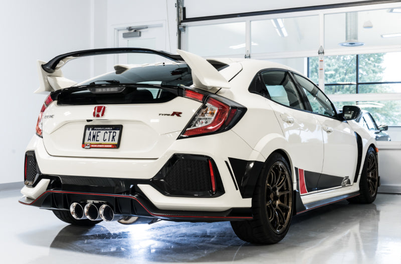 AWE Tuning 2017+ Honda Civic Type R Touring Edition Exhaust w/Front Pipe & Triple Chrome Silver Tips - DTX Performance