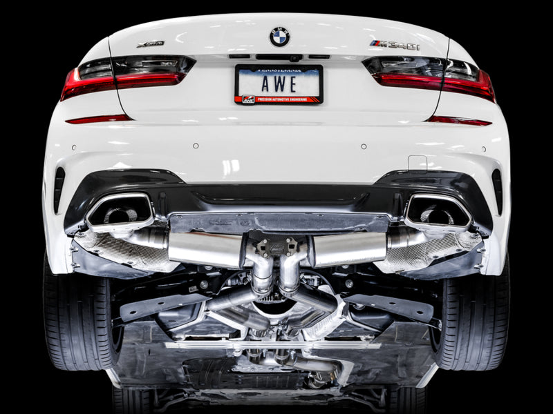 AWE Tuning 2019+ BMW M340i (G20) Non-Resonated Touring Edition Exhaust (Use OE Tips) - DTX Performance