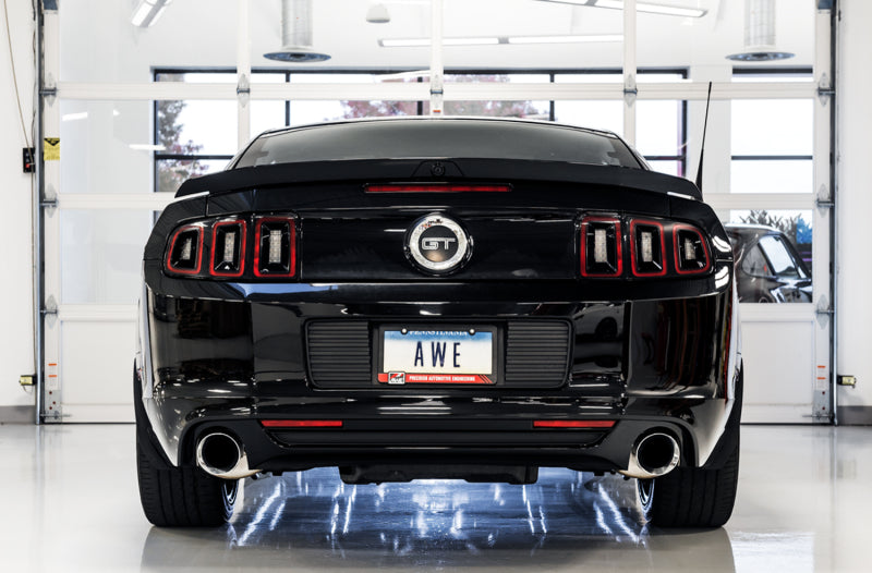 AWE Tuning S197 Mustang GT Axle-back Exhaust - Touring Edition (Chrome Silver Tips) - DTX Performance