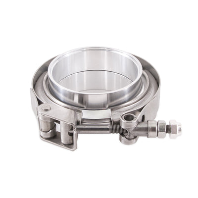 Mishimoto Aluminum V-Band Clamp - 3in, ideal for performance car parts, engine performance, exhaust systems, veteran owned performance shop