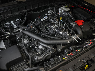 aFe 21-23 Ford Bronco V6-2.7Ltt BladeRunner Alum Hot & Cold Charge Pipe Kit - Black for performance car upgrades