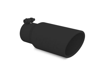 MBRP Universal Tip 4in OD 3in Inlet 10in Length Angled Rolled End Black performance exhaust part from DTX Performance