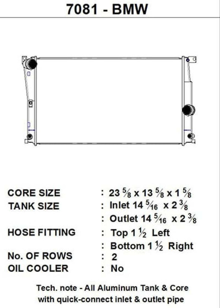 CSF BMW 2 Seires (F22/F23) / BMW 3 Series (F30/F31/F34) / BMW 4 Series (F32/F33/F36) A/T Radiator - DTX Performance