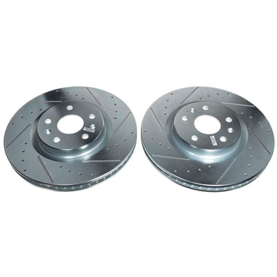Power Stop 20-21 Chevrolet Corvette Front Evolution Drilled & Slotted Rotor - Pair for high performance brakes, DTX Performance