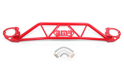 BMR 15-20 Ford Mustang Front Twin Tube Design Strut Tower Brace - Red, performance car parts by DTX Performance