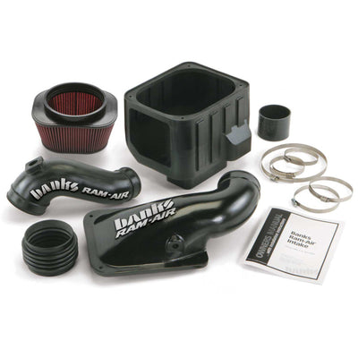 Banks Power 01-04 Chevy 6.6L Lb14 Ram-Air Intake System and components from DTX Performance for high-performance upgrades.