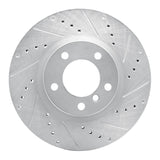 R1 95-02 BMW M3 Left Front Drilled & Slotted Silver Brake Rotor