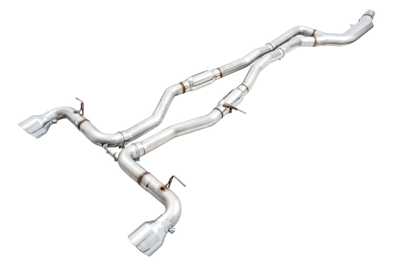 AWE Tuning 2020 Toyota Supra A90 Track Edition Exhaust - 5in Chrome Silver Tips - DTX Performance