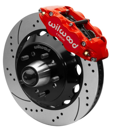 Wilwood Forged Narrow Superlite 6R Front Big Brake Kit 14in Rotors 63-87 C10 - Red for high performance car parts