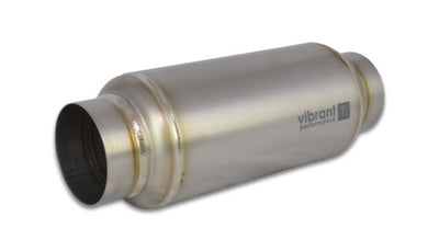 Vibrant Titanium Resonator 2.5in. Inlet / 2.5in. Outlet x 12in. Long - performance car parts