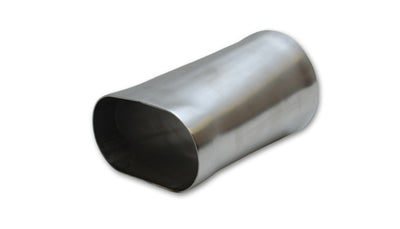 Vibrant 3.5in oval (Nominal) x 3.5in Round Transiton adapter T304 SS 6in long for performance car parts from DTX Performance