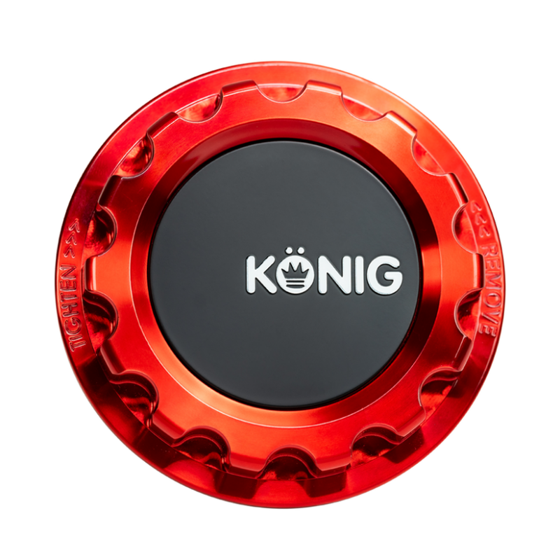 Konig MRK1 Anodized Red Gear Cap w/ Logo for performance upgrades at DTX Performance