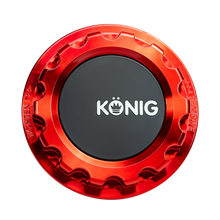 Load image into Gallery viewer, Konig MRK1 Anodized Red Gear Cap w/ Logo for performance upgrades at DTX Performance