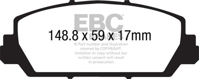 EBC 12+ Acura RDX 3.5 Redstuff Front Brake Pads high performance auto parts brake upgrades