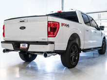 Load image into Gallery viewer, AWE 0FG 21+ Ford F150 Dual Split Rear Exhaust - 5in Chrome Silver Tips - DTX Performance