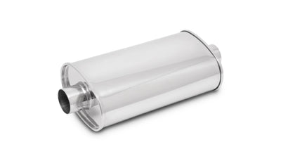 Vibrant 2in In/Out Center/Center Stainless Steel StreetPower Oval Muffler for high performance car tuning
