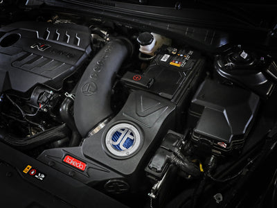 Engine with aFe Takeda Momentum Pro 5R Cold Air Intake System for 2022 Hyundai Elantra N, boosting performance.