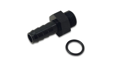 Vibrant Aluminum Male -6AN ORB to 5/16in Barb w/O-Ring in black for performance car parts, DTX Performance, engine upgrades.