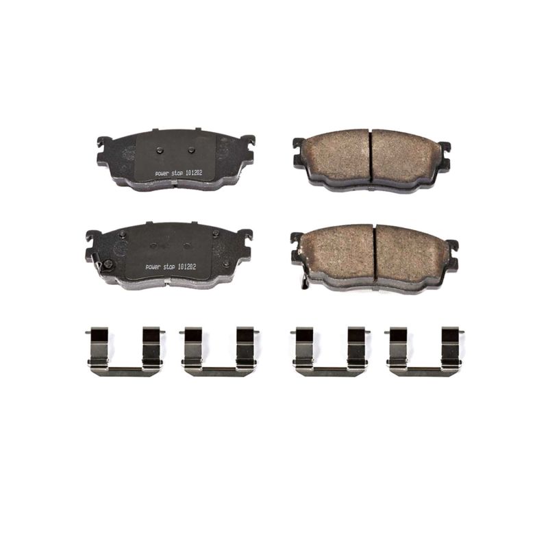 Power Stop 98-02 Mazda 626 Front Z17 Evolution Ceramic Brake Pads w/Hardware - DTX Performance