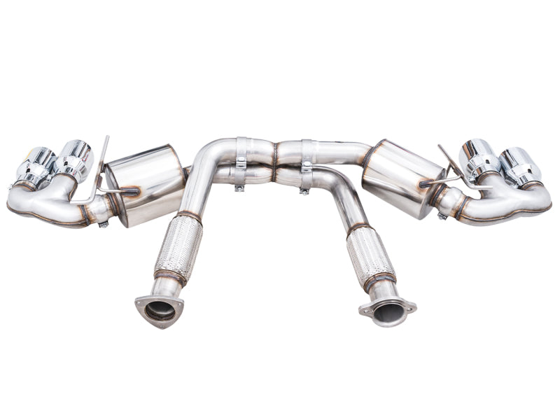 AWE Tuning 2020 Chevrolet Corvette (C8) Touring Edition Exhaust - Quad Chrome Silver Tips - DTX Performance