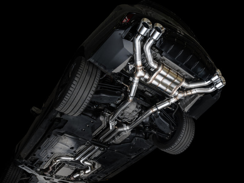 AWE Tuning 2021+ Cadillac CT4-V Blackwing SwitchPath Exhaust - Chrome Silver Tips for performance car parts