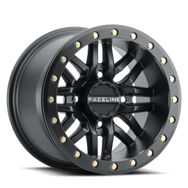 Raceline A91B Ryno 15x8in / 4x137 BP / 10mm Offset / 110.18mm Bore - Satin Black Beadlock Wheel, high performance car parts