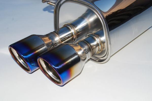 Invidia 11+ STI/WRX Sedan Only 76mm Q300 Titanium Tip Cat-back Exhaust for high performance car parts from DTX Performance.