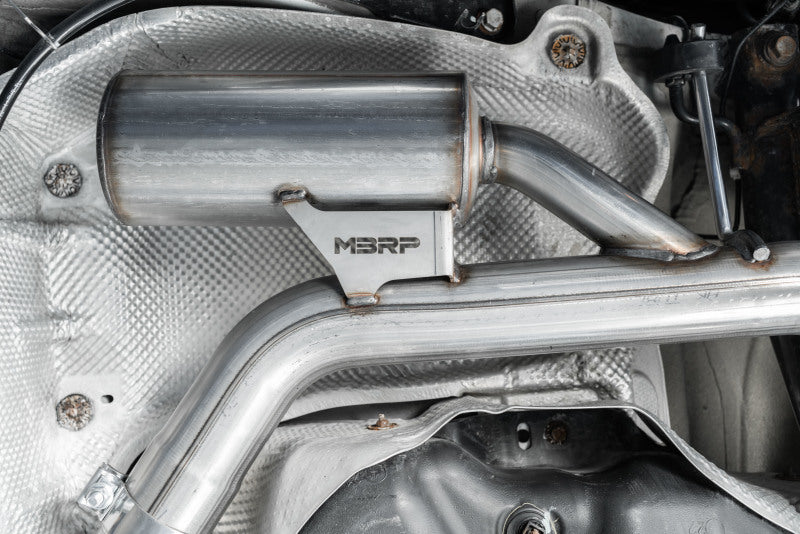 MBRP 15-20 VW 2.0L Turbo Golf GTI MK7 3in T304 Cat Back Exhaust under vehicle