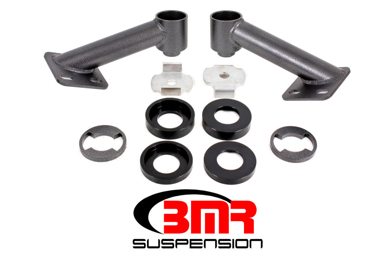 BMR 15-17 S550 Mustang Cradle Bushing Lockout Kit - Black Hammertone - DTX Performance