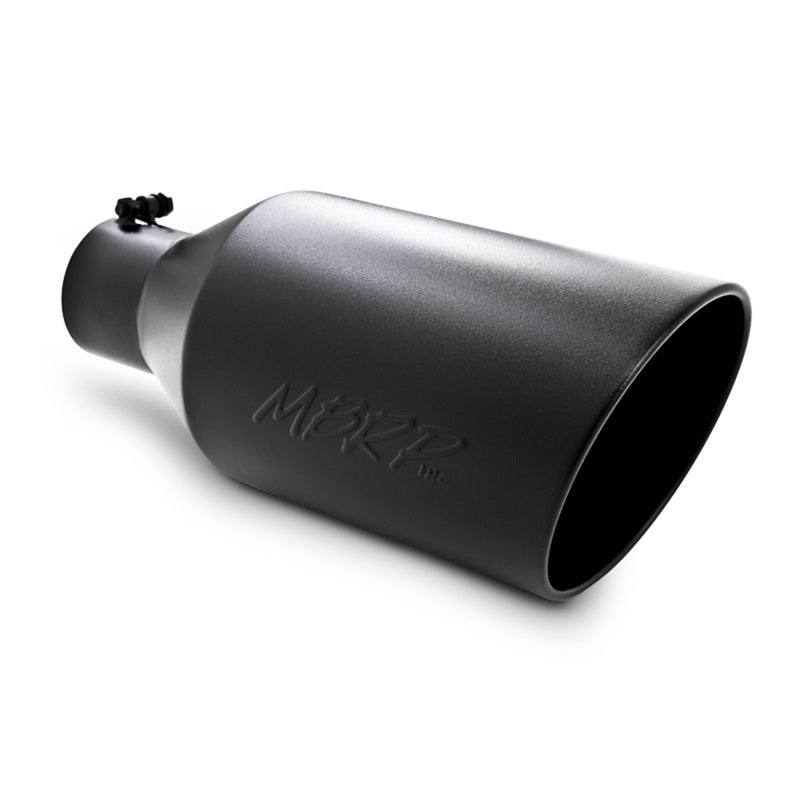 MBRP Universal Tip 8in O.D. Rolled End 4in inlet 18in length Black for high performance car exhaust systems by DTX Performance