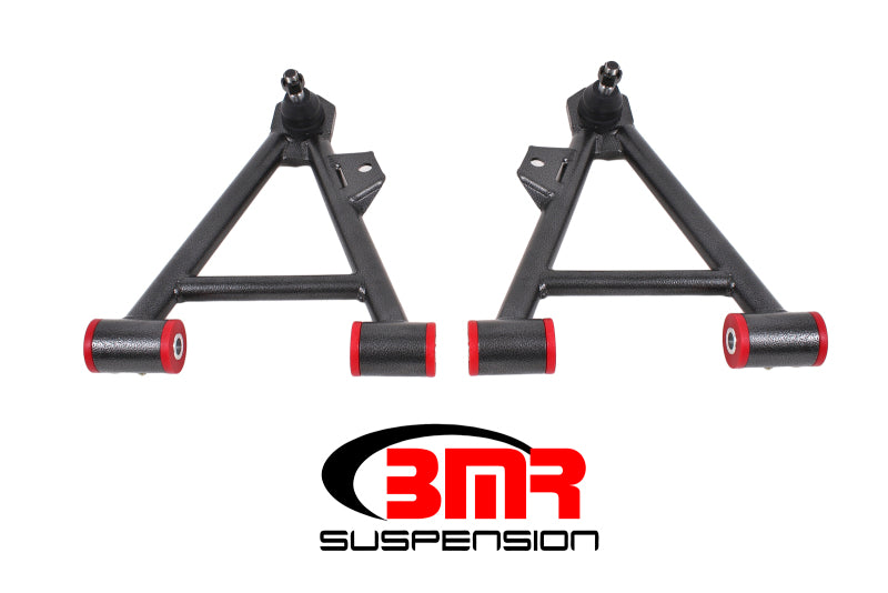 BMR 94-04 Mustang Lower Non-Adj. A-Arms (Coilover Only) w/ STD. Ball Joint (Poly) - Black Hammertone - DTX Performance