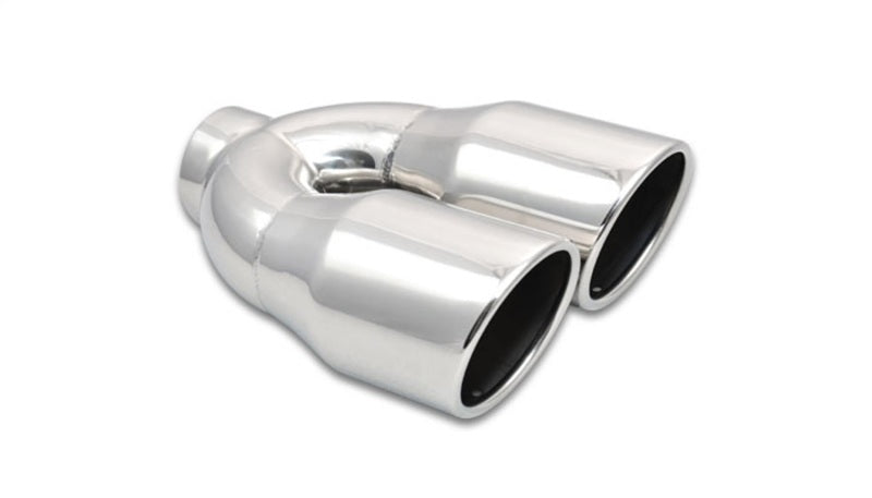 Vibrant 2.5in ID Dual 3.5in OD Round SS Exhaust Tip - Performance Car Parts