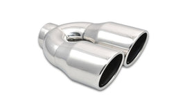 Vibrant 2.5in ID Dual 3.5in OD Round SS Exhaust Tip - Performance Car Parts
