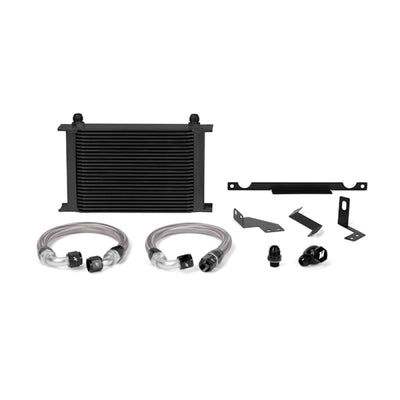 Mishimoto Mitsubishi Evolution 7/8/9 Black Oil Cooler Kit - High performance car parts from DTX Performance, ideal for engine cooling.
