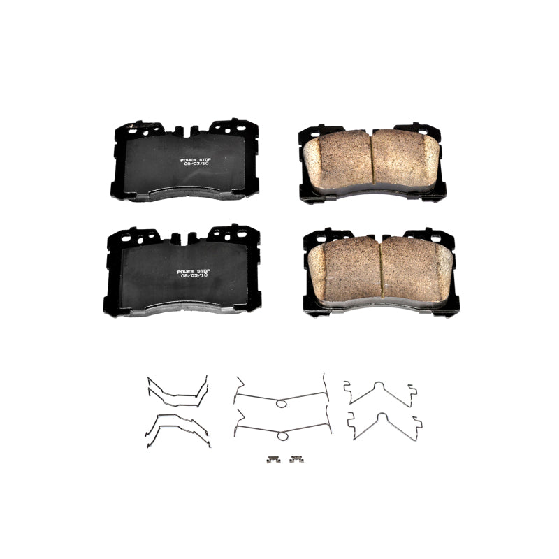 Power Stop 07-17 Lexus LS460 Front Z17 Evolution Ceramic Brake Pads w/Hardware - DTX Performance