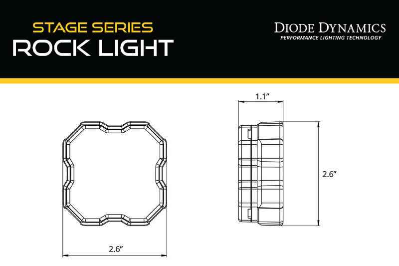 Diode Dynamics Stage Series Rock Light Magnet Mount Adapter Kit (one)